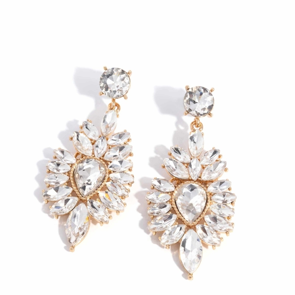 Paparazzi Gold and Silver Dazzling Earrings Darling Direction Gold Post Jewelry